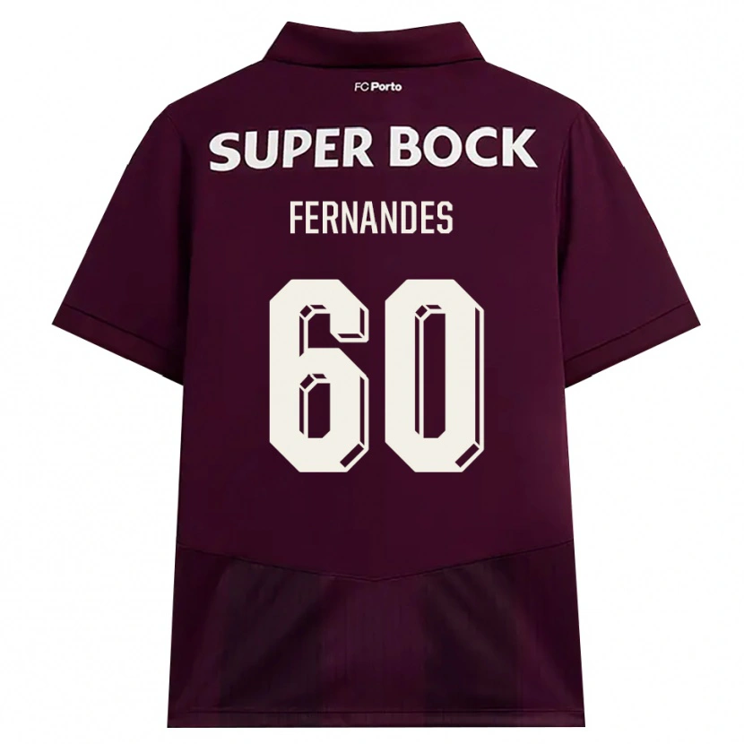 Danxenキッズフランシスコ・フェルナンデス#60バーガンディ ホワイトアウェイシャツ2026/27ジャージーユニフォーム