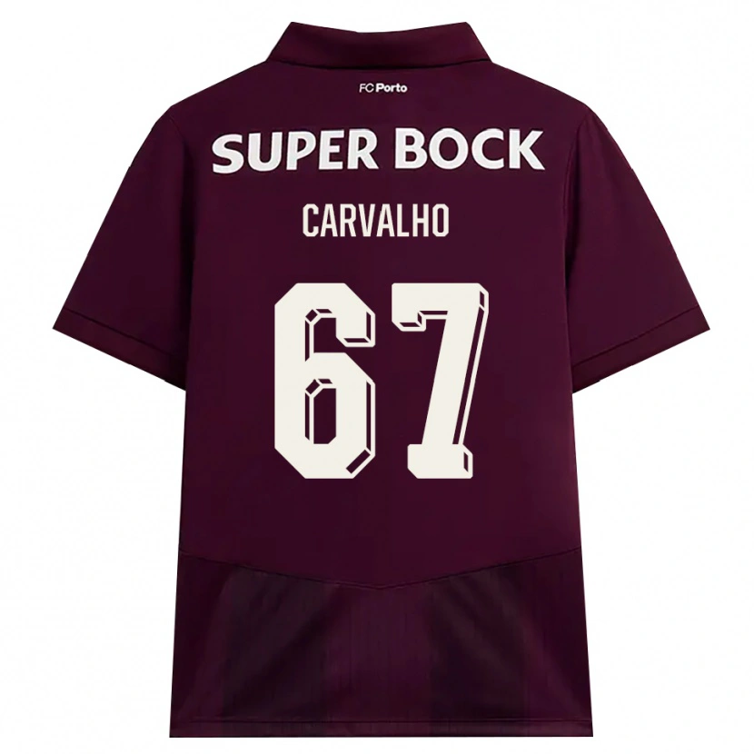 DanxenキッズGuilherme Carvalho#67バーガンディ ホワイトアウェイシャツ2026/27ジャージーユニフォーム