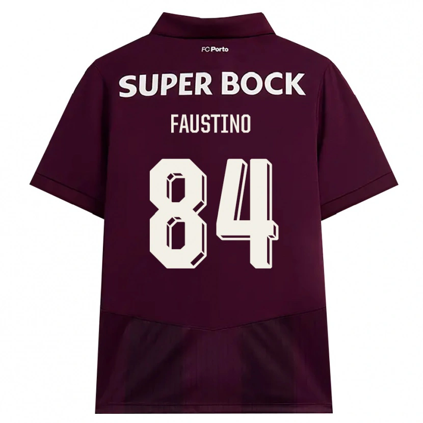 Danxenキッズリーバイ・サムエル・ジュリオ・ファウスティノ#84バーガンディ ホワイトアウェイシャツ2026/27ジャージーユニフォーム