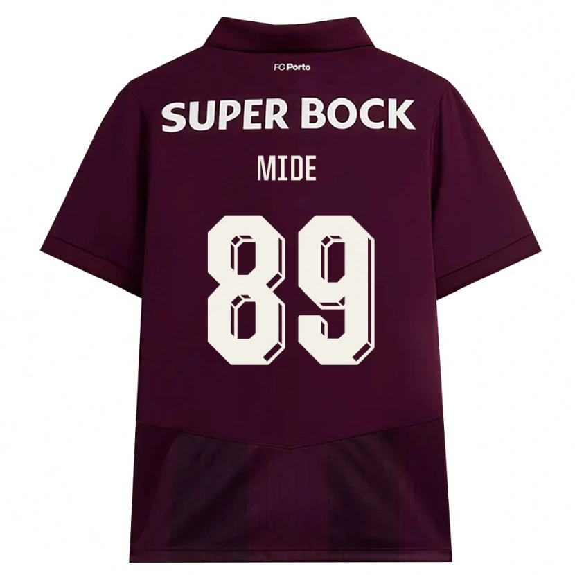 DanxenキッズMateus Mide#89バーガンディ ホワイトアウェイシャツ2026/27ジャージーユニフォーム