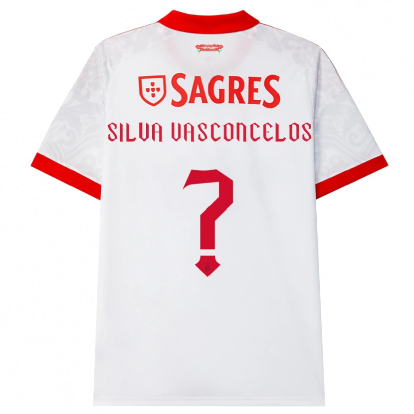 DanxenキッズMartim Silva Vasconcelos#0ホワイト レッド イエローアウェイシャツ2026/27ジャージーユニフォーム