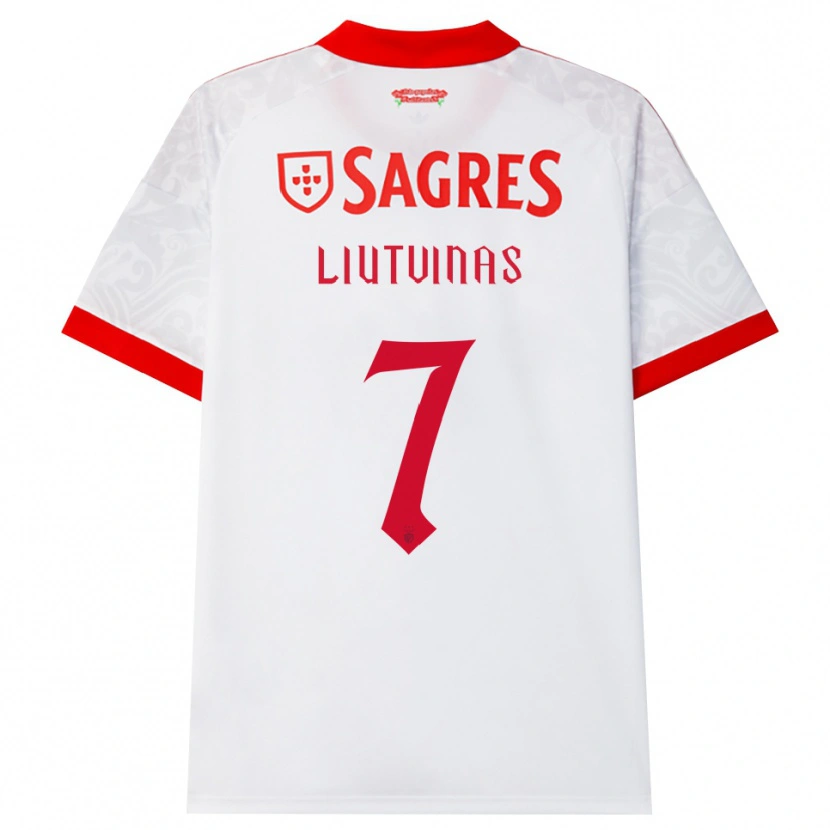 DanxenキッズKristupas Liutvinas#7ホワイト レッド イエローアウェイシャツ2026/27ジャージーユニフォーム