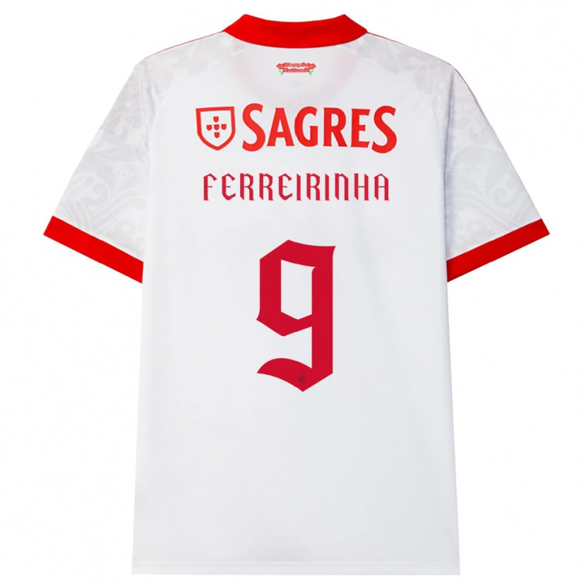 DanxenキッズAfonso Ferreirinha#9ホワイト レッド イエローアウェイシャツ2026/27ジャージーユニフォーム