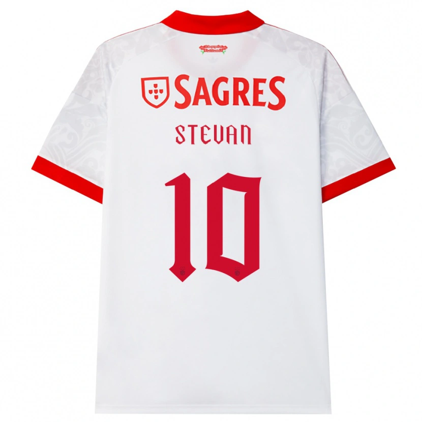 DanxenキッズStevan#10ホワイト レッド イエローアウェイシャツ2026/27ジャージーユニフォーム
