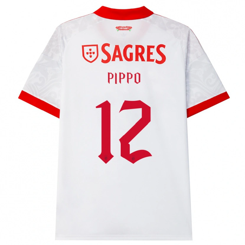 DanxenキッズPippo#12ホワイト レッド イエローアウェイシャツ2026/27ジャージーユニフォーム