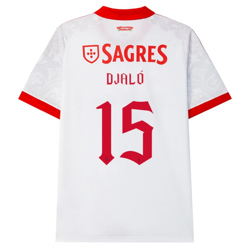 DanxenキッズChrystyan Djaló#15ホワイト レッド イエローアウェイシャツ2026/27ジャージーユニフォーム