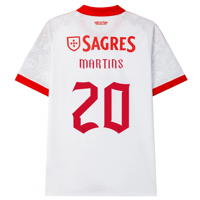 DanxenキッズLara Martins#20ホワイト レッド イエローアウェイシャツ2026/27ジャージーユニフォーム