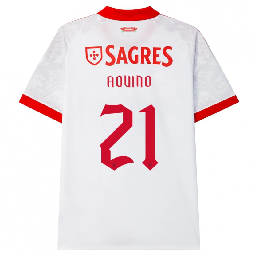 DanxenキッズJesus Aquino#21ホワイト レッド イエローアウェイシャツ2026/27ジャージーユニフォーム