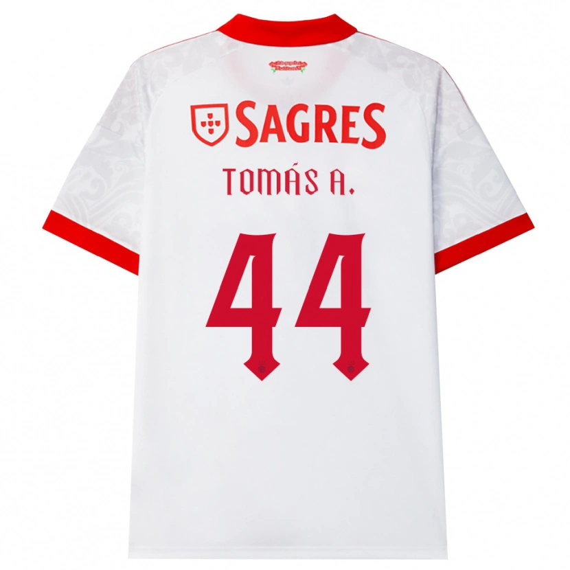 Danxenキッズトマス・アラウージョ#44ホワイト レッド イエローアウェイシャツ2026/27ジャージーユニフォーム