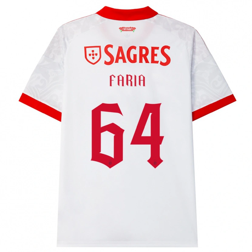 Danxenキッズウーゴ・ファリア#64ホワイト レッド イエローアウェイシャツ2026/27ジャージーユニフォーム