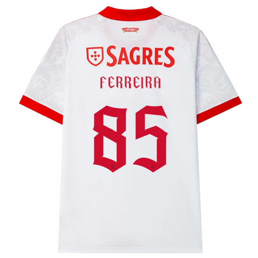 DanxenキッズMartim Ferreira#85ホワイト レッド イエローアウェイシャツ2026/27ジャージーユニフォーム