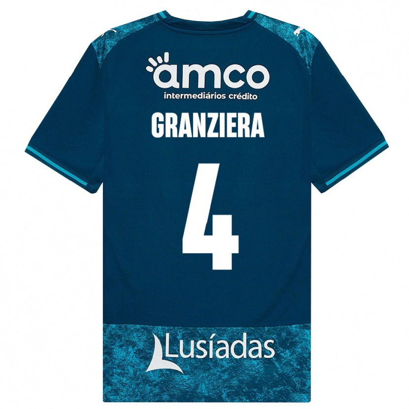 DanxenキッズEmanuele Granziera#4ダークスレートグレー ミディアムターコイズアウェイシャツ2026/27ジャージーユニフォーム