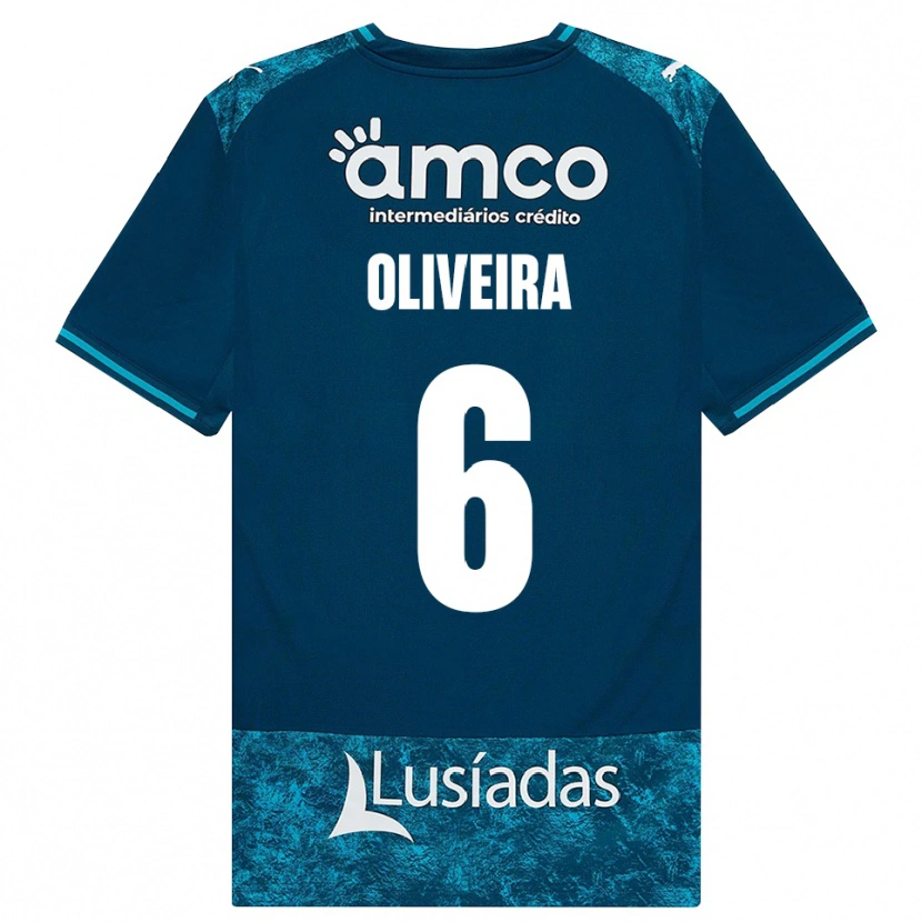 DanxenキッズAfonso Oliveira#6ダークスレートグレー ミディアムターコイズアウェイシャツ2026/27ジャージーユニフォーム