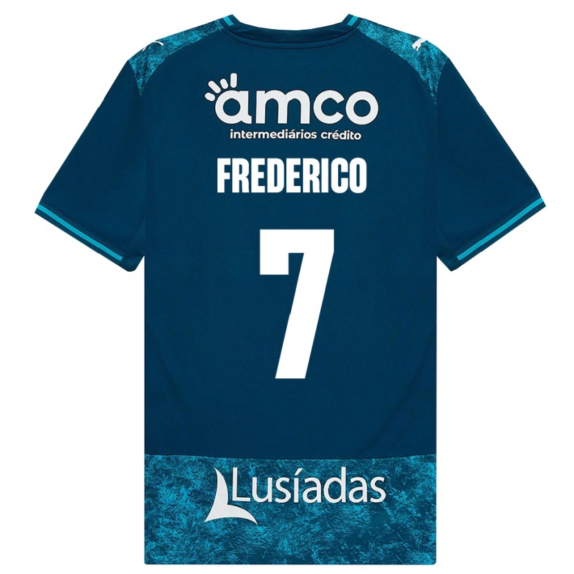DanxenキッズFrederico Silva#7ダークスレートグレー ミディアムターコイズアウェイシャツ2026/27ジャージーユニフォーム