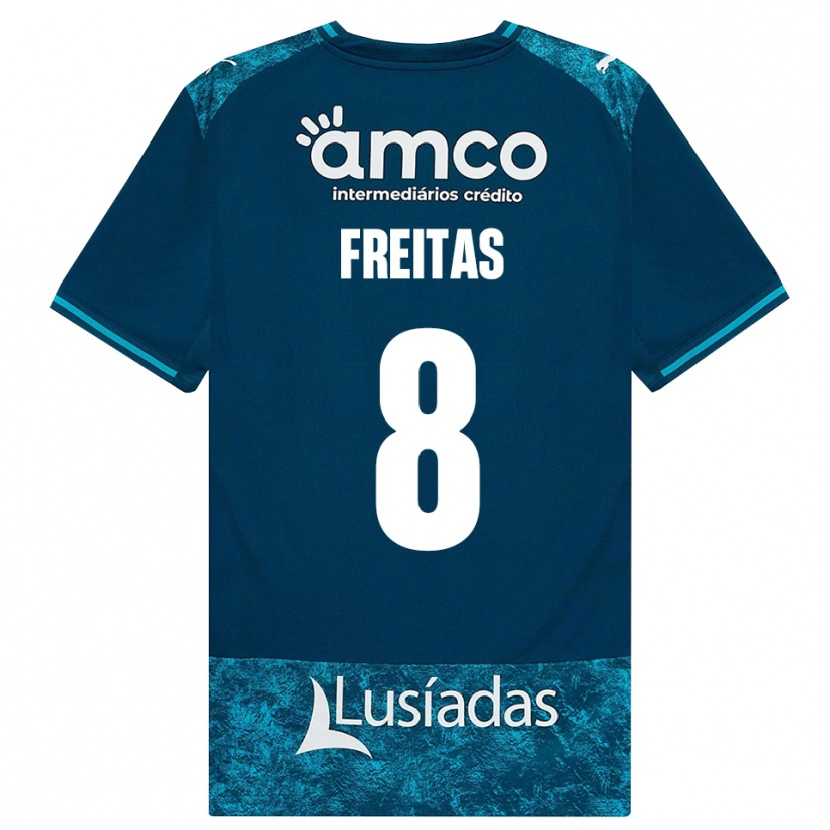 DanxenキッズMylena Freitas#8ダークスレートグレー ミディアムターコイズアウェイシャツ2026/27ジャージーユニフォーム