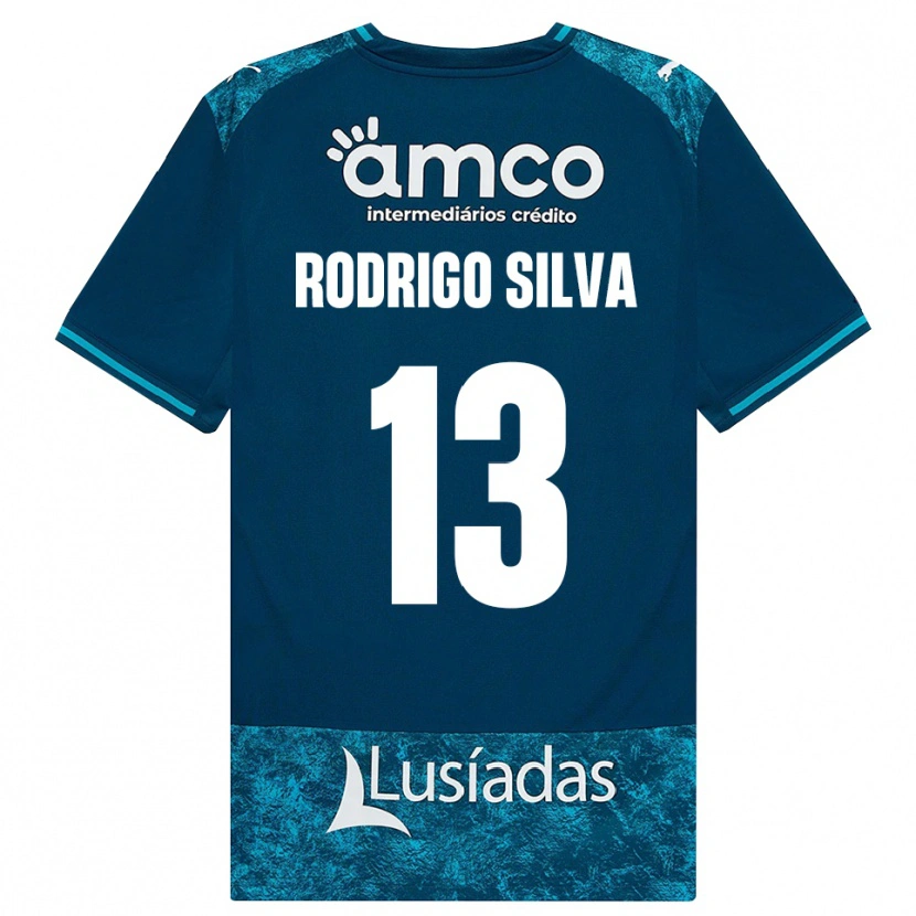 DanxenキッズRodrigo Silva#13ダークスレートグレー ミディアムターコイズアウェイシャツ2026/27ジャージーユニフォーム