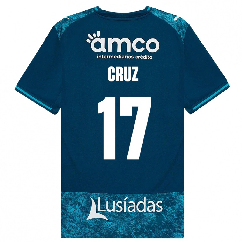 DanxenキッズSalvador Cruz#17ダークスレートグレー ミディアムターコイズアウェイシャツ2026/27ジャージーユニフォーム