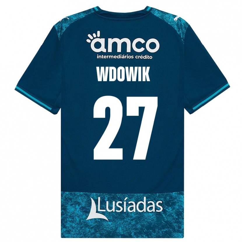 DanxenキッズBartlomiej Wdowik#27ダークスレートグレー ミディアムターコイズアウェイシャツ2026/27ジャージーユニフォーム