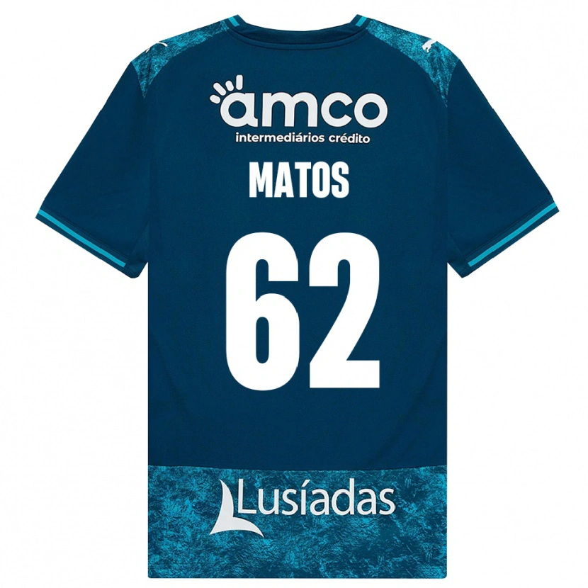 DanxenキッズNuno Matos#62ダークスレートグレー ミディアムターコイズアウェイシャツ2026/27ジャージーユニフォーム