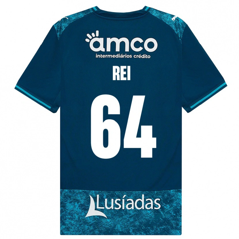 DanxenキッズRicardo Rei#64ダークスレートグレー ミディアムターコイズアウェイシャツ2026/27ジャージーユニフォーム