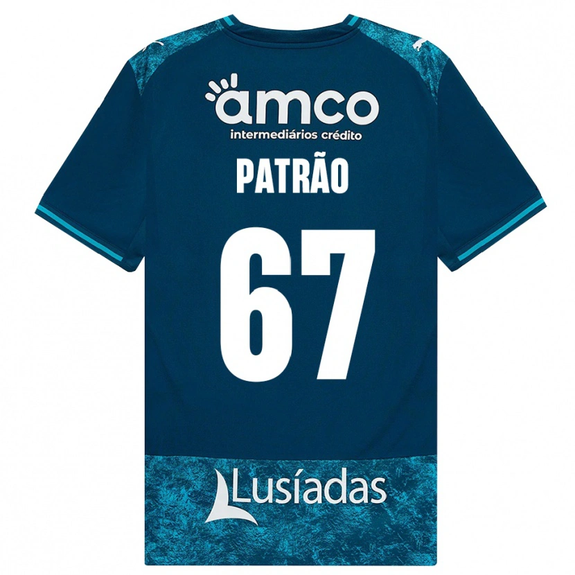 DanxenキッズAfonso Patrão#67ダークスレートグレー ミディアムターコイズアウェイシャツ2026/27ジャージーユニフォーム