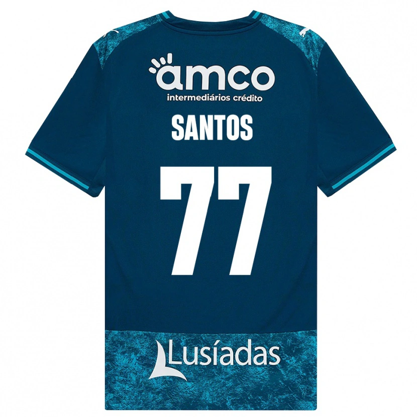 DanxenキッズEdu Santos#77ダークスレートグレー ミディアムターコイズアウェイシャツ2026/27ジャージーユニフォーム