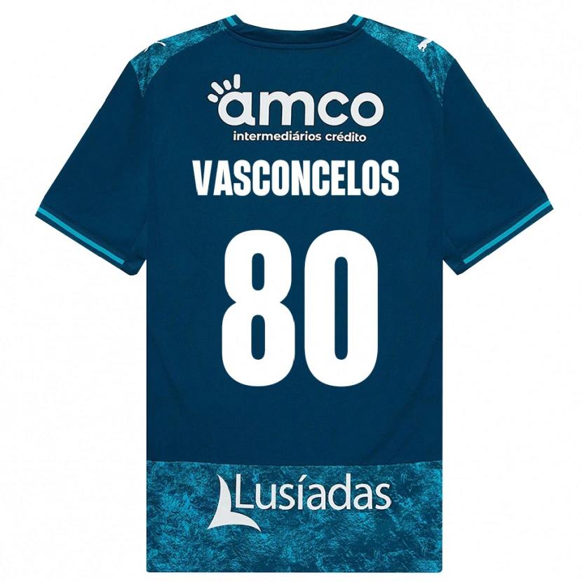 DanxenキッズVasconcelos#80ダークスレートグレー ミディアムターコイズアウェイシャツ2026/27ジャージーユニフォーム
