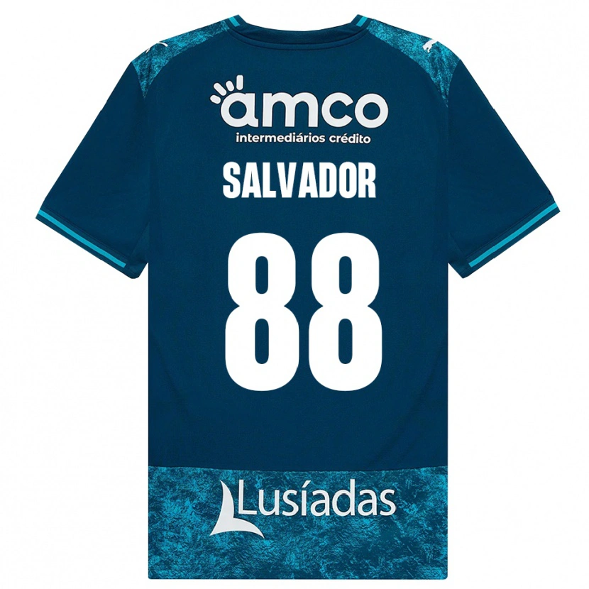 DanxenキッズJoão Salvador#88ダークスレートグレー ミディアムターコイズアウェイシャツ2026/27ジャージーユニフォーム
