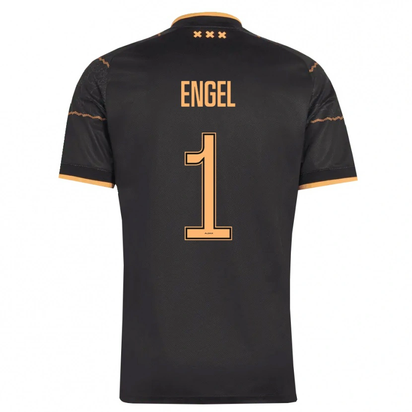 DanxenキッズMark Engel#1ブラック オレンジアウェイシャツ2026/27ジャージーユニフォーム