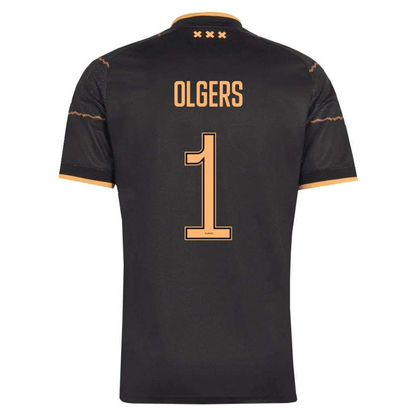 DanxenキッズGuus Olgers#1ブラック オレンジアウェイシャツ2026/27ジャージーユニフォーム