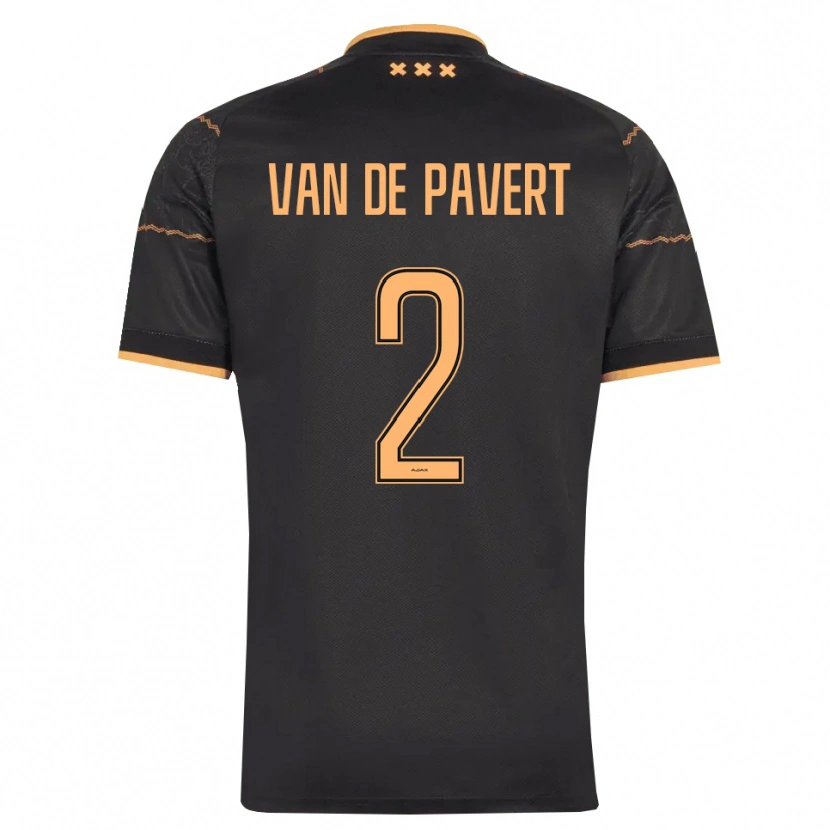 DanxenキッズRyan Van De Pavert#2ブラック オレンジアウェイシャツ2026/27ジャージーユニフォーム