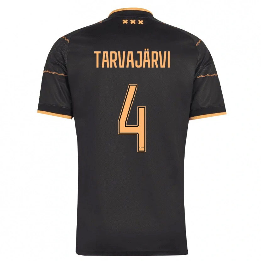 DanxenキッズNiilo Tarvajärvi#4ブラック オレンジアウェイシャツ2026/27ジャージーユニフォーム