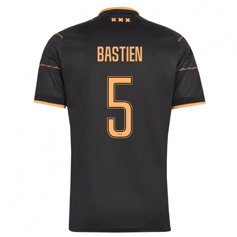 DanxenキッズJoshua Bastien#5ブラック オレンジアウェイシャツ2026/27ジャージーユニフォーム