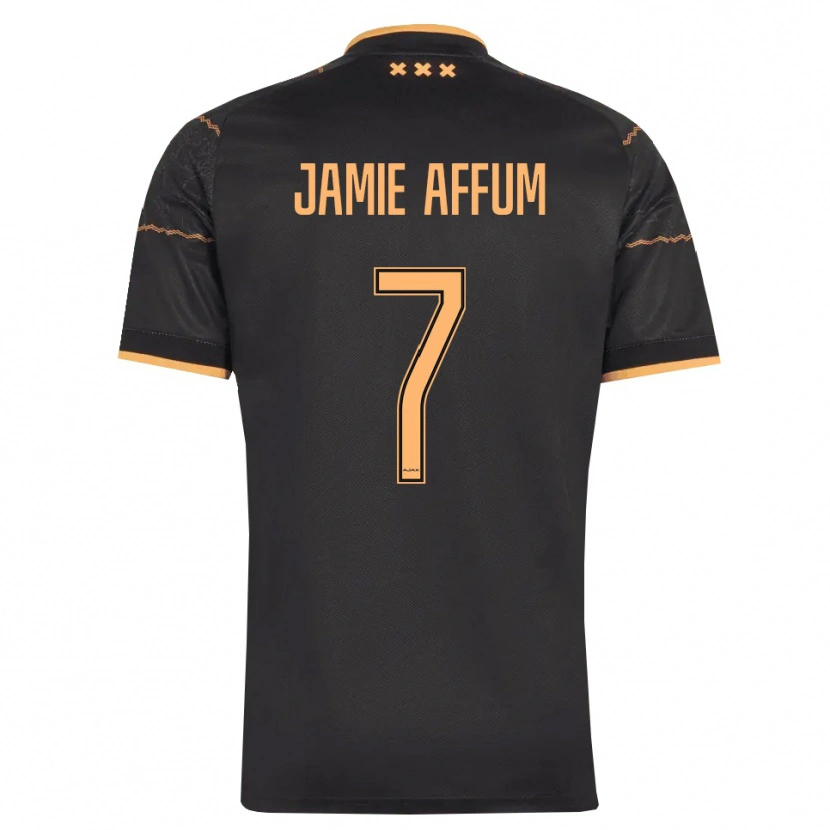 DanxenキッズDeonell Jamie Affum#7ブラック オレンジアウェイシャツ2026/27ジャージーユニフォーム