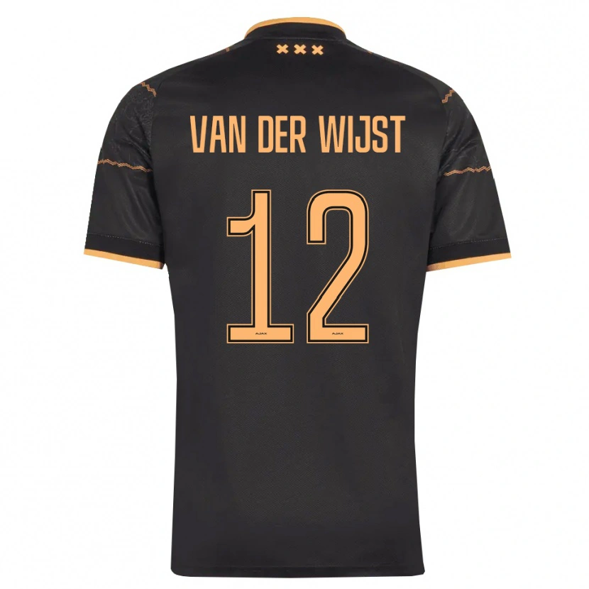 DanxenキッズGiovanni Van Der Wijst#12ブラック オレンジアウェイシャツ2026/27ジャージーユニフォーム