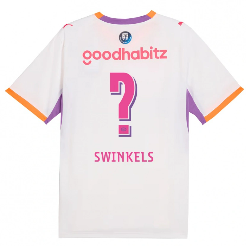 DanxenキッズMichal Swinkels#0ホワイト パープル オレンジアウェイシャツ2026/27ジャージーユニフォーム