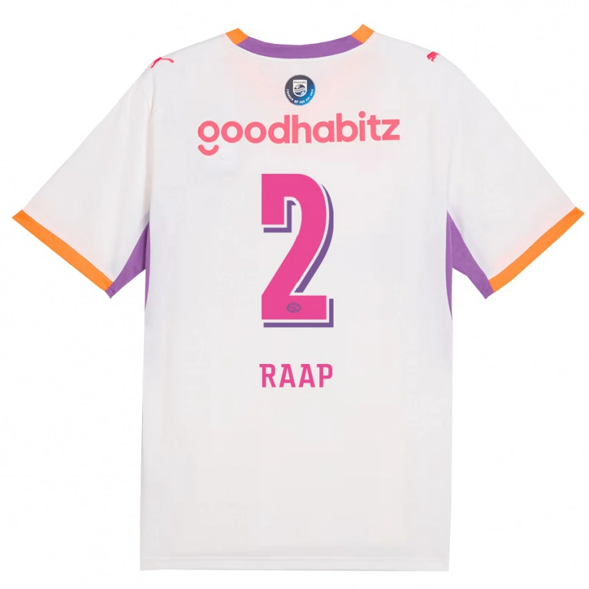 DanxenキッズYiandro Raap#2ホワイト パープル オレンジアウェイシャツ2026/27ジャージーユニフォーム