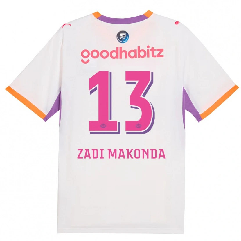 DanxenキッズDavid Zadi Makonda#13ホワイト パープル オレンジアウェイシャツ2026/27ジャージーユニフォーム