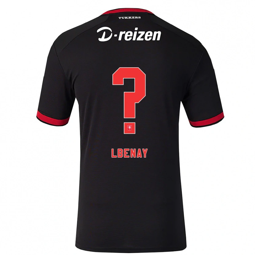 DanxenキッズSemir Lbenay#0レッド ホワイト ブラックアウェイシャツ2026/27ジャージーユニフォーム