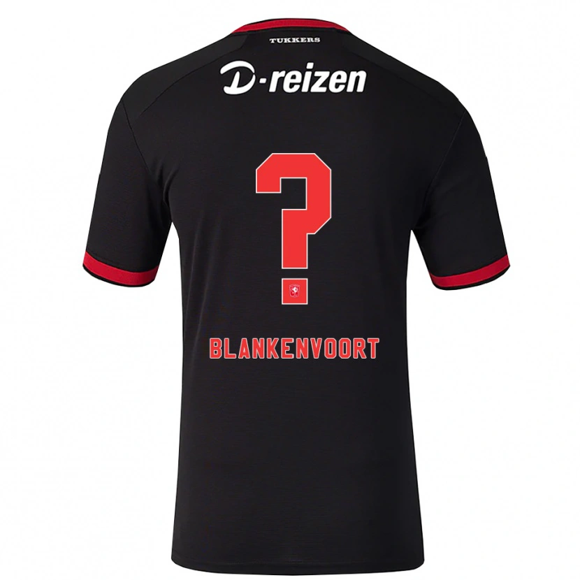 DanxenキッズRens Blankenvoort#0レッド ホワイト ブラックアウェイシャツ2026/27ジャージーユニフォーム