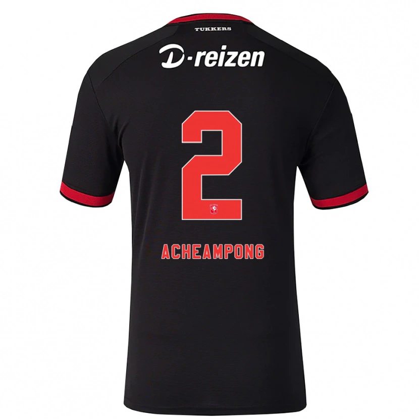 DanxenキッズSage Acheampong#2レッド ホワイト ブラックアウェイシャツ2026/27ジャージーユニフォーム