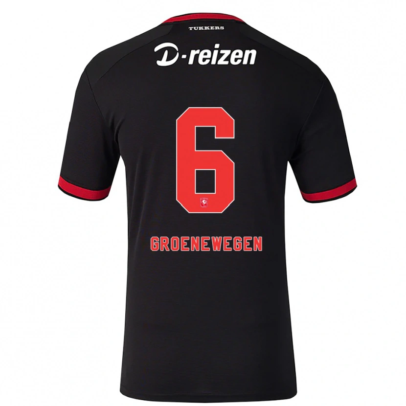 Danxenキッズリン・フルーネヴェーヘン#6レッド ホワイト ブラックアウェイシャツ2026/27ジャージーユニフォーム