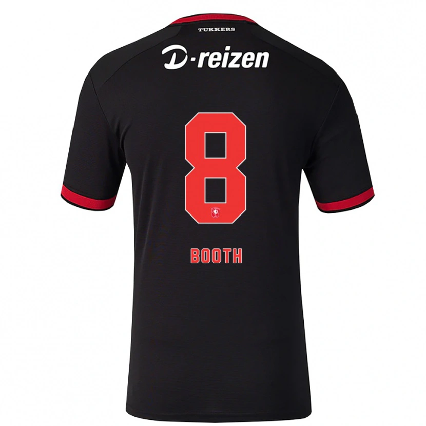 Danxenキッズテイラー・ブース#8レッド ホワイト ブラックアウェイシャツ2026/27ジャージーユニフォーム
