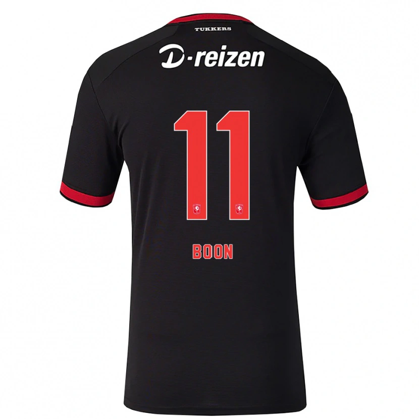DanxenキッズDamian Boon#11レッド ホワイト ブラックアウェイシャツ2026/27ジャージーユニフォーム