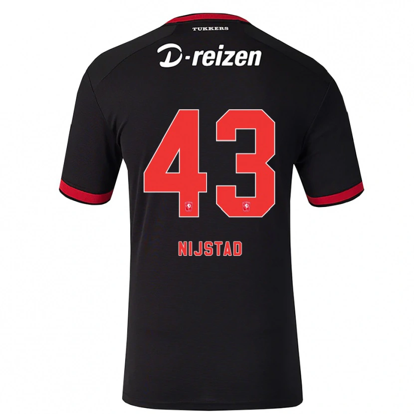 DanxenキッズRuud Nijstad#43レッド ホワイト ブラックアウェイシャツ2026/27ジャージーユニフォーム