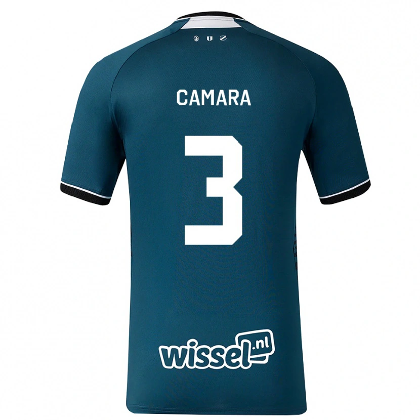 Danxenキッズラミン・カマラ#3ダークスレートグレー ホワイトアウェイシャツ2026/27ジャージーユニフォーム