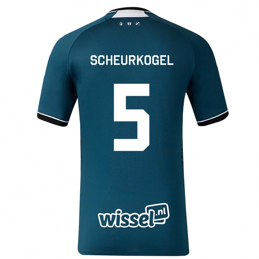 DanxenキッズMaurits Scheurkogel#5ダークスレートグレー ホワイトアウェイシャツ2026/27ジャージーユニフォーム