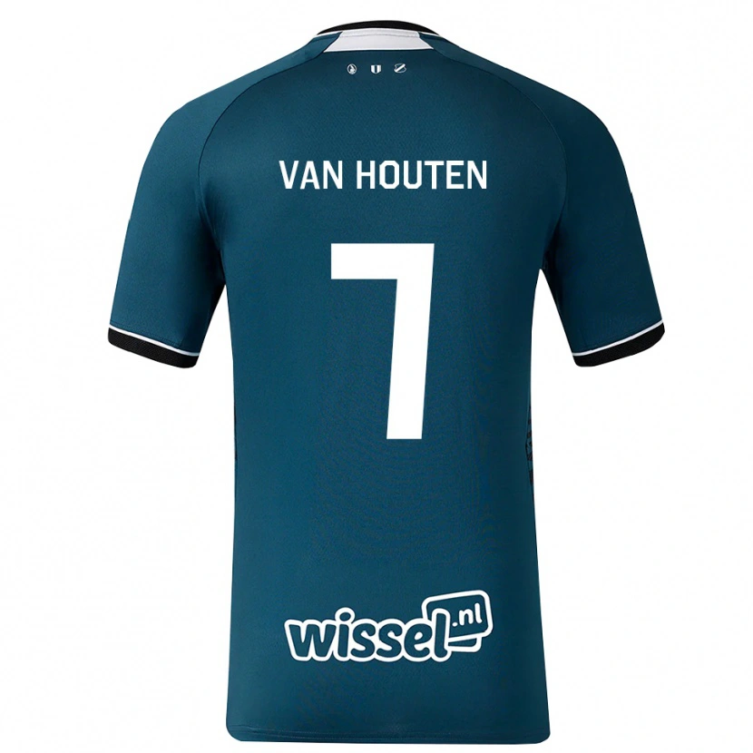DanxenキッズDylan Van Houten#7ダークスレートグレー ホワイトアウェイシャツ2026/27ジャージーユニフォーム