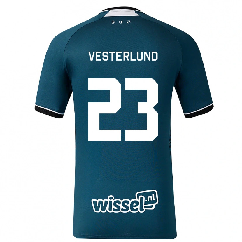 DanxenキッズNiklas Vesterlund#23ダークスレートグレー ホワイトアウェイシャツ2026/27ジャージーユニフォーム
