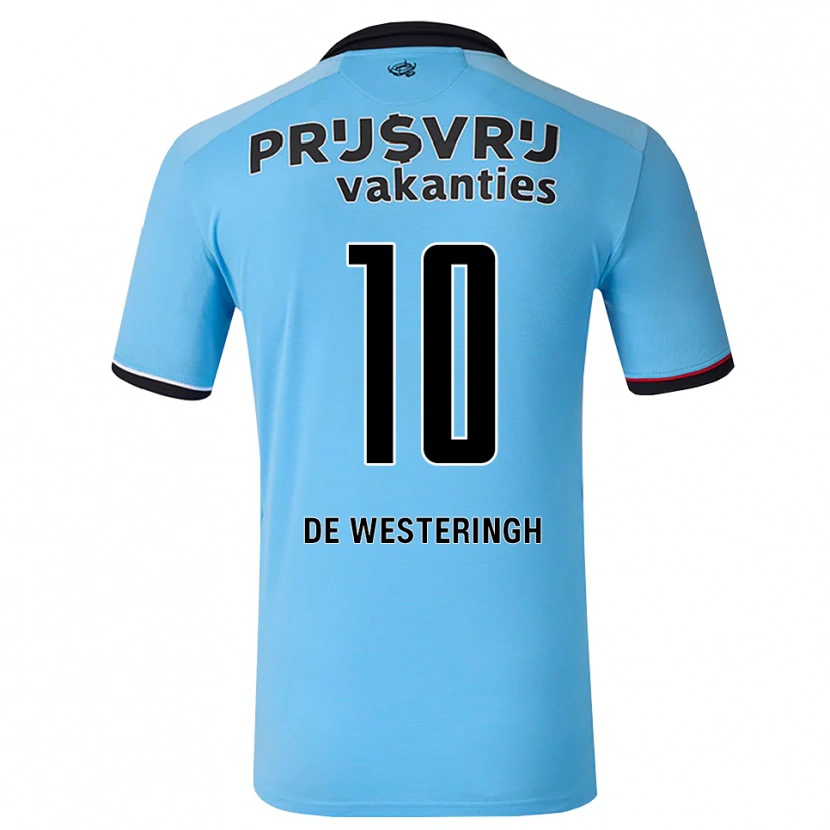 DanxenキッズKirsten Van De Westeringh#10ディープスカイブルー ブラック レッドアウェイシャツ2026/27ジャージーユニフォーム